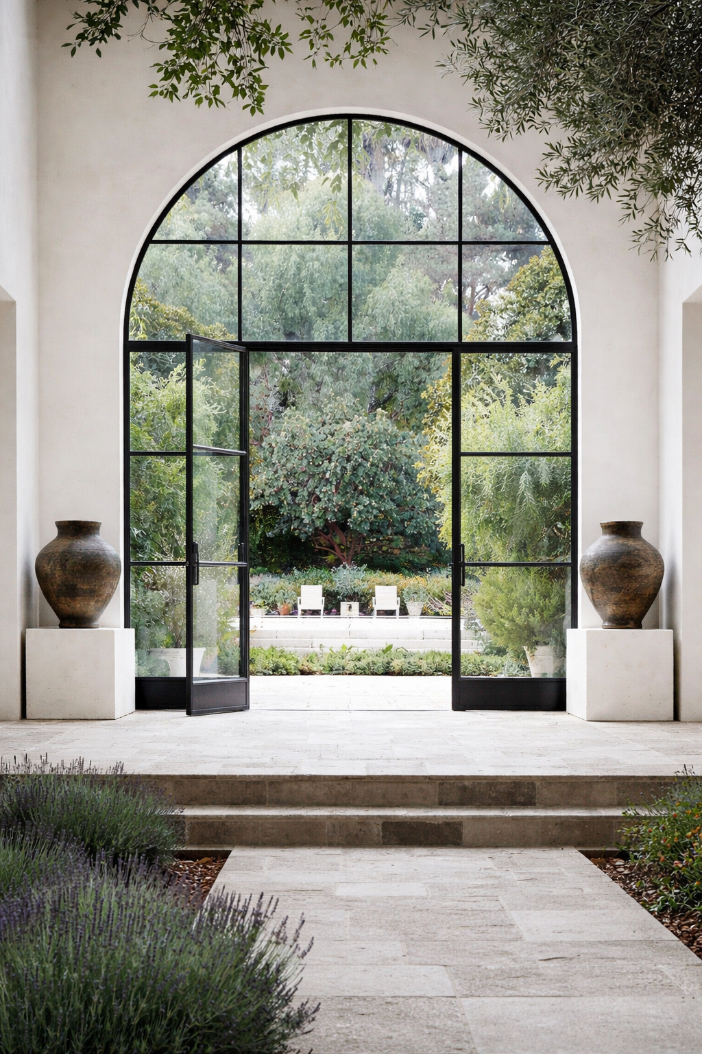 drzwi łukowe ze stali firmy Portamet