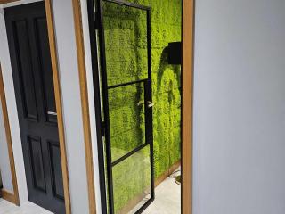 steel doors green