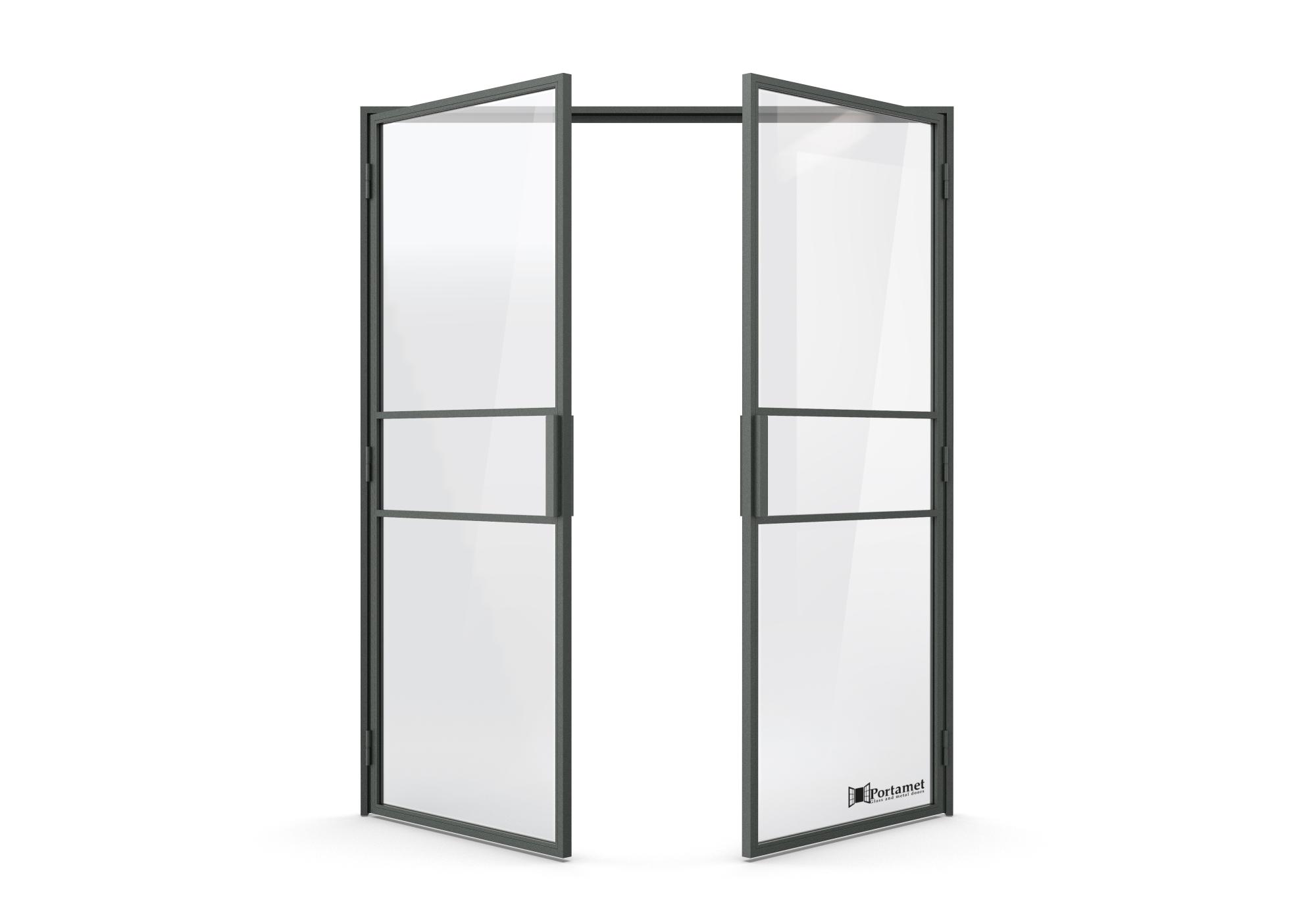 steel double doors crittal style by portamet