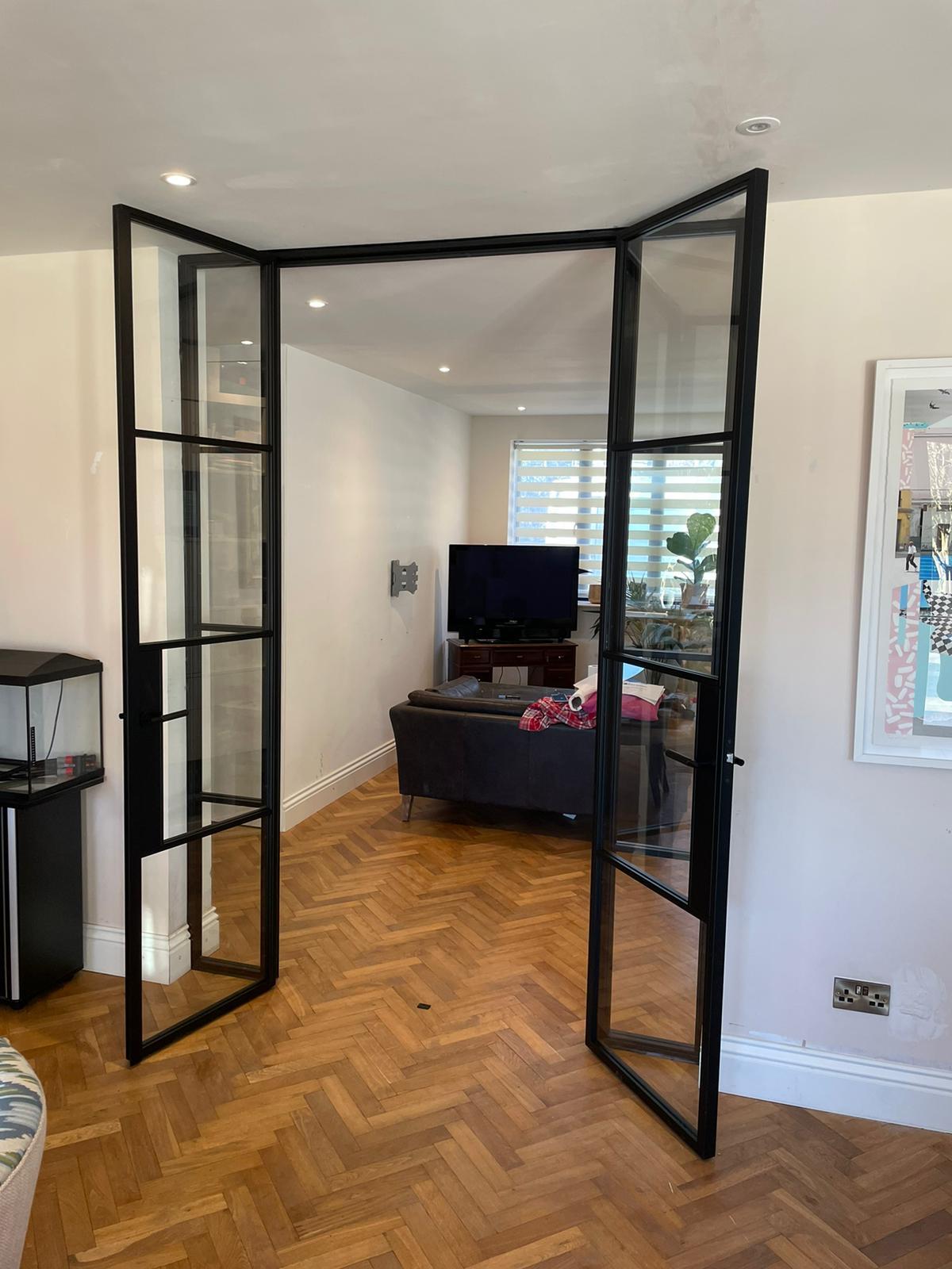 french steel doors interior