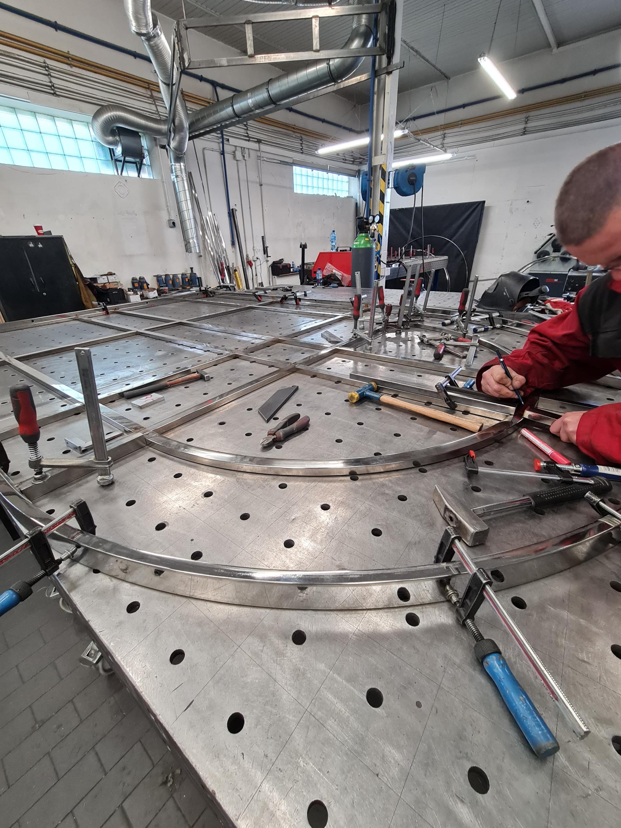 steel doors in the making 