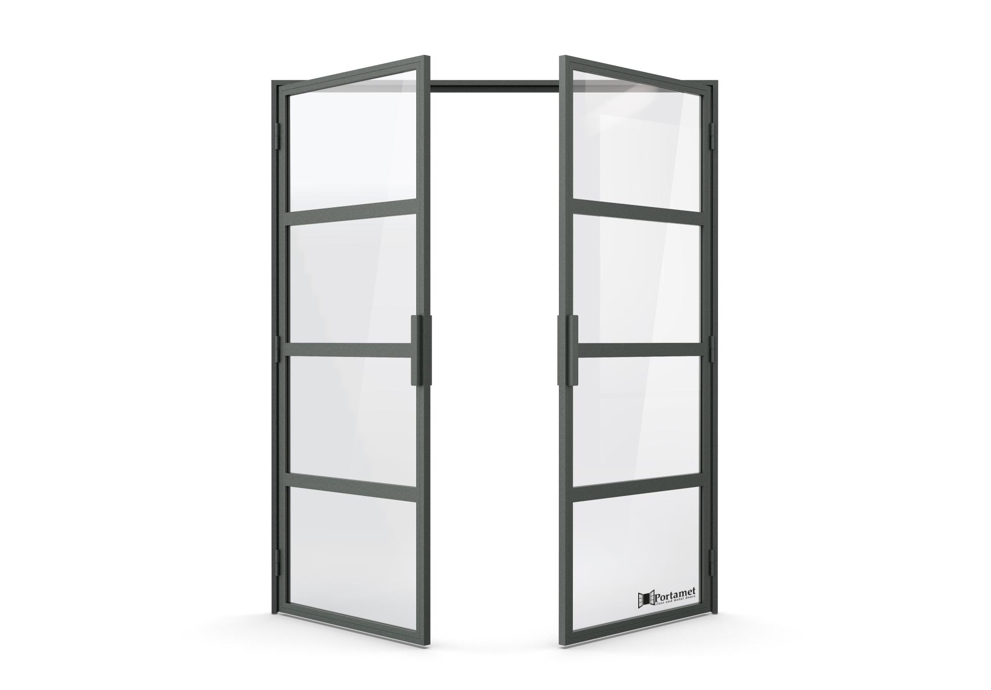 Portamet steel double doors crittal style