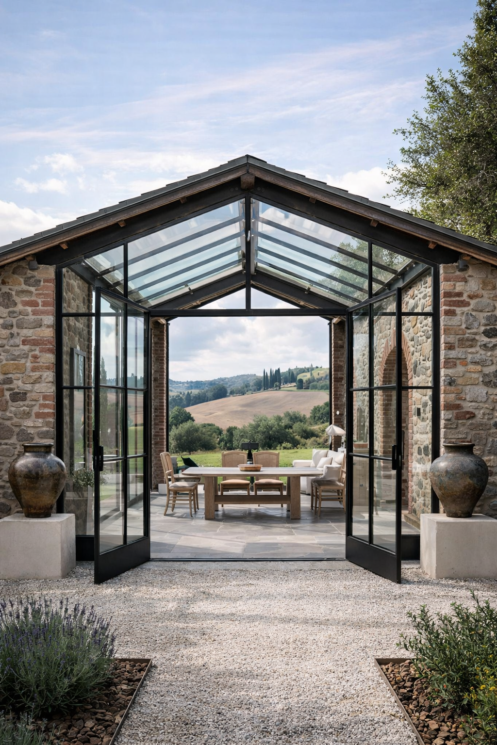 steel glass house italy Portamet