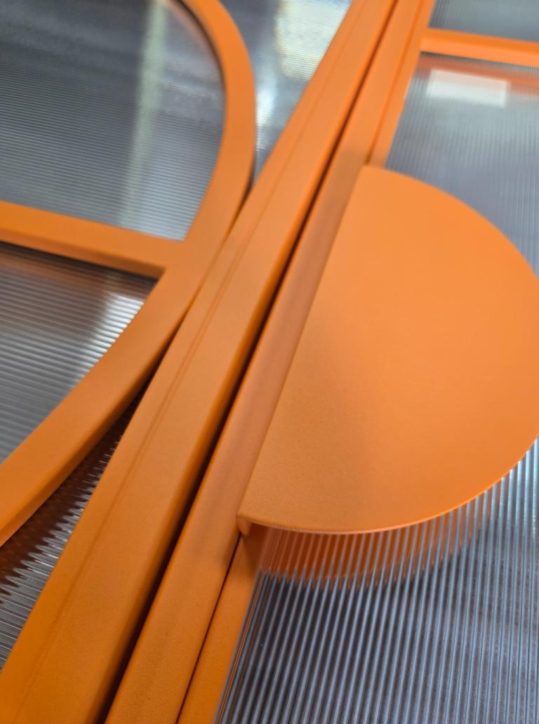 orange steel doors by portamet